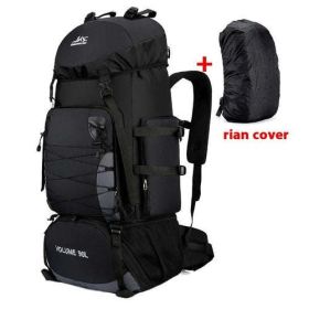 90L 80L Travel Bag Camping Backpack Hiking Army Climbing Bags - dark blue 90L Bag and Cover BK