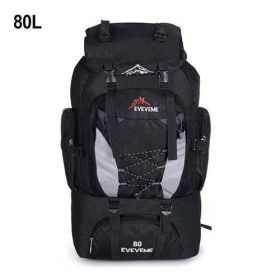 90L 80L Travel Bag Camping Backpack Hiking Army Climbing Bags - Yellow Color 80L Black Bag