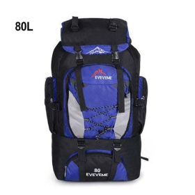 90L 80L Travel Bag Camping Backpack Hiking Army Climbing Bags - Silver color 80L Blue Bag