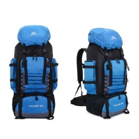 90L 80L Travel Bag Camping Backpack Hiking Army Climbing Bags - Green Color 90L Blue  Bag