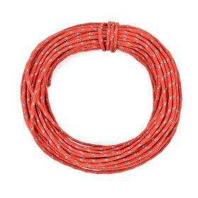 50ft Reflective Nylon Wind Rope Cord; Tent Guyline Paracord Rope For Outdoor Camping - Red