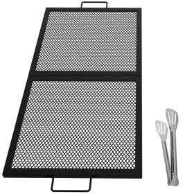 Festives Camping Party Square Cooking Grate Fire Pit Grill - As pic show - 32" x 15"