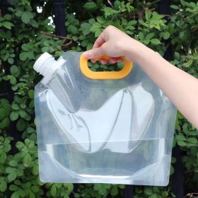 5L/10L Large Capacity Outdoor Portable Folding Water Storage Bag Water Tank For Camping Hiking Riding - 5L Transparent