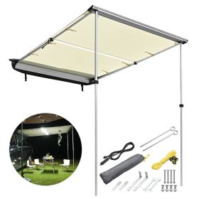 Car Side Awning with LED - Beige