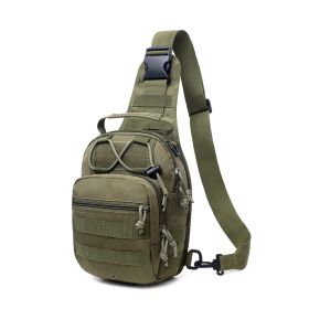 Men Backpack Tactical Sling Bag Chest Shoulder Body Molle Day Pack Pouch - Military color