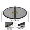 Foldable Outdoor Camping Round Cooking Grate Stainless Steel Fire Pit Grill Grate - As pic show - 30"