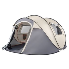 Camping Tent; 4 Person Pop Up; Easy Setup For Camping/Hiking/Fishing/Beach/Outdoor; Etc - as picture