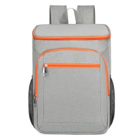 Waterproof Leakproof Thermal Insulated Outdoor Cooler Backpack For Hiking Camping Picnic - Gray/Orange